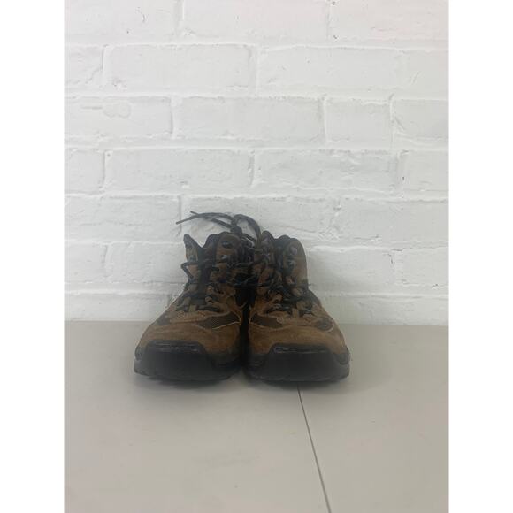 Lands' End Boots Men's Hiking Ankle Booties Round Toe Suede Brown Size 8 - Picture 1 of 7